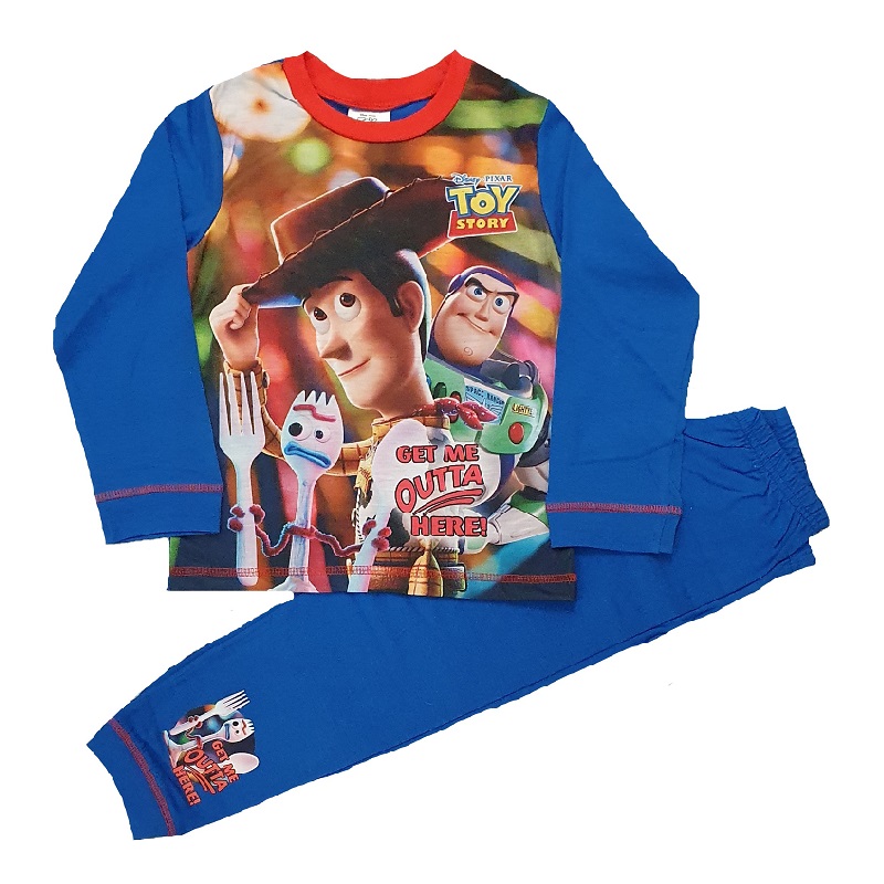 Official Toy Story Blue Green Buzz & Woody Long Sleeve Pyjamas PJs 18m-5yr 