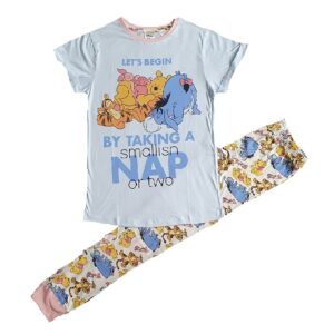 Women's Disney Winnie The Pooh Pyjamas Set, Ladies Winnie Nightwear Size 8-22