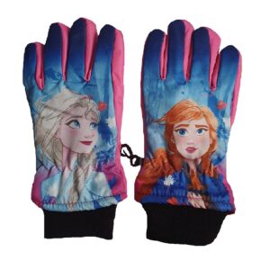 Girls Frozen Ski Gloves Girls Pink Disney Frozen Ski Gloves Size 3-8 Years