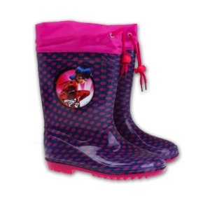 Miraculous Ladybug Wellington Boots Navy Girls Ladybug Rainboots Size UK7- UK2