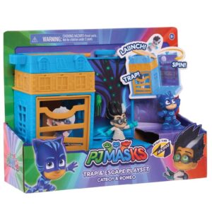 PJ Masks Nighttime Micros Trap & Escape Playset - Catboy & Romeo