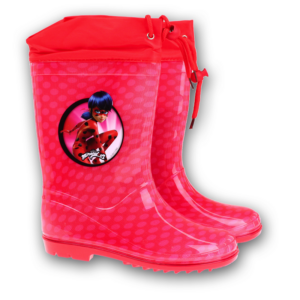 Miraculous Ladybug Wellington Boots Red Girls Ladybug Rainboots Size UK7- UK2