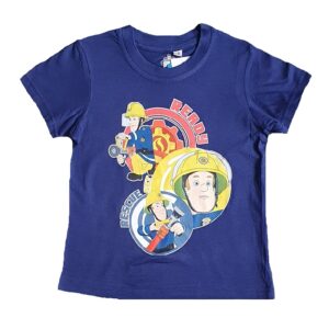 Fireman Sam T-shirt Boys Fireman Sam Short Sleeve Top Age 2-8 Years