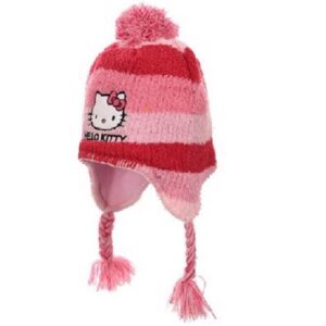 Hello Kitty Hat Girls Hello Kitty Winter Fleece Hat Age 3-8 Years
