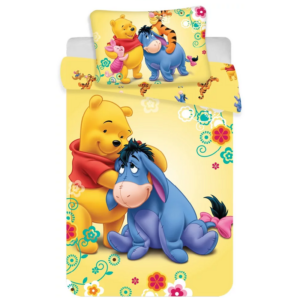 Winnie The Pooh Duvet Cover & Pillow Set Cot Set 100% Cotton 100 x 135 cm