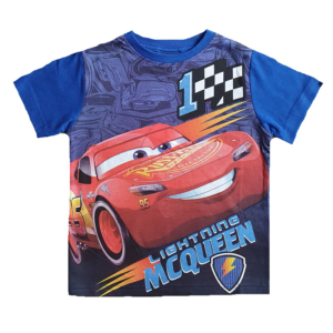 Cars T-shirt Boys Disney Cars T-shirt Lighting Mc Queen Short Sleeve Top Age 2-6 Years
