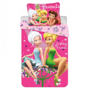 Disney Fairies Duvet Cover & Pillow Case Set For Cot/Cot Bed 90 x 140cm 100% Cotton