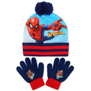 Spiderman Hat & Gloves Boys Marvels Spiderman Winter Hat Set Age 3-8 Years