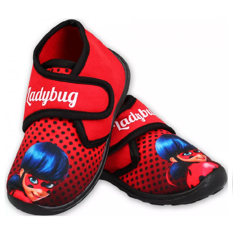 Girls Ladybug Slippers Kids Ladybug Home Shoe Footwear Size UK 7-11 EU24/29