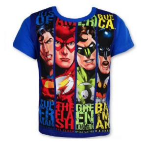 Justice League T-shirt Boys DC Justice League Short Sleeve Top Age 4-10 Years