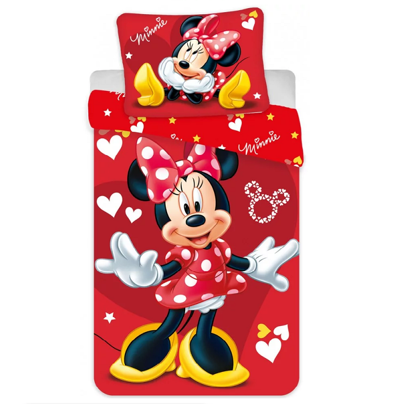 Minnie Mouse Duvet Cover & Pillow Set Disney Cot Set 100 Cotton 100 x