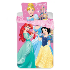 Disney Princess Duvet Cover & Pillow Case Cot Set 90 x 140cm 100% Cotton
