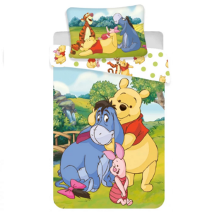 Winnie The Pooh Duvet Cover & Pillow Set Cot Set 100% Cotton 100 x 135 cm