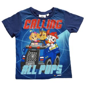 Paw Patrol T-shirt Boys Paw Patrol Short Sleeve Top Age 3-6 Years Navy