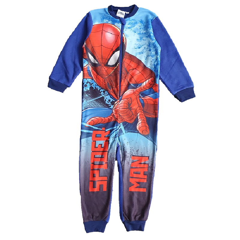 Spider-man Pyjamas Boys Marvel Spiderman Fleece All In One Pyjamas 3-8 ...