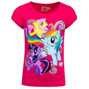 My Little Pony T-shirt Girls MLP Short Sleeve Top Age 2-8 Years Pink