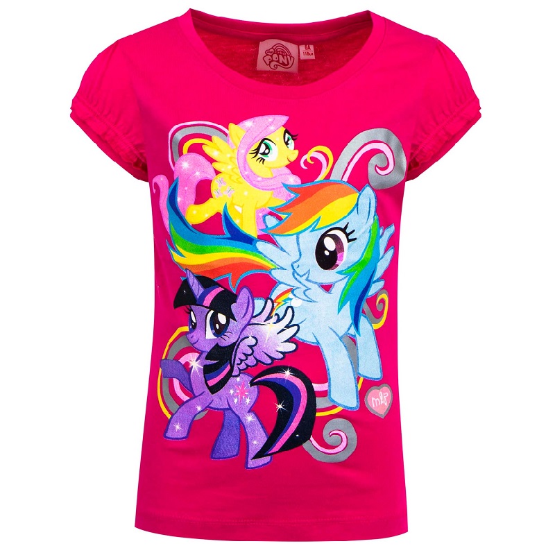JollyRascals Girls T-Shirt My Little Pony 2 Pack Unicorn Top Kids New 100% Cotton Summer Holiday Tops 2 Psc Ages 2 3 4 5 6 7 Years