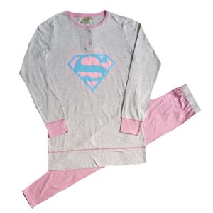 Supergirl Pyjamas Women's DC Supergirl Sleepwear Size Xs-L Grey