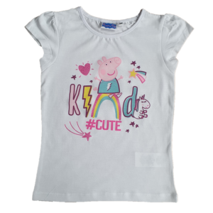 Peppa Pig T-shirt Girls Peppa Pig Short Sleeve Top White