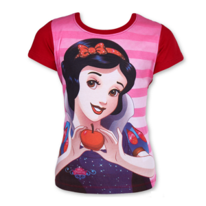 Snow White T-shirt Girls Disney Snow White Short Sleeve Cotton T-shirt Age 2-6 Years