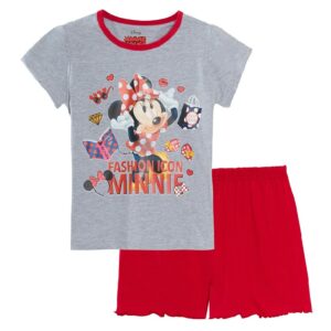 Minnie Mouse Pyjamas Girls Disney Minnie Mouse Short Cotton Pyjamas Age 4-10 Years