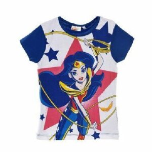 DC Superhero T-shirt Girls DC Superhero Short Sleeve T-shirt Age 4-10 Years