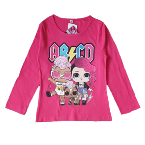 LOL T-shirt Girls LOL Long Sleeve Top Age 6-12 Years Pink