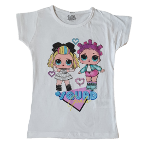 LOL T-shirt Girls LOL White T-shirt Short Sleeve Age 6-12 Years