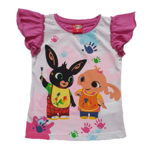 Bing T-shirt Girls Bing Top Short Sleeve Cotton Top Age 2-6 Years