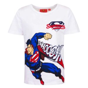 Superman T-shirt Boys DC Superman Short Sleeve T-shirt Age 3-8 Years White