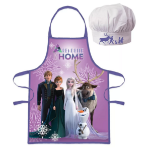 Frozen Apron & Chef Hat Set Girls Disney Frozen Chef Set Age 3-8 Years Purple