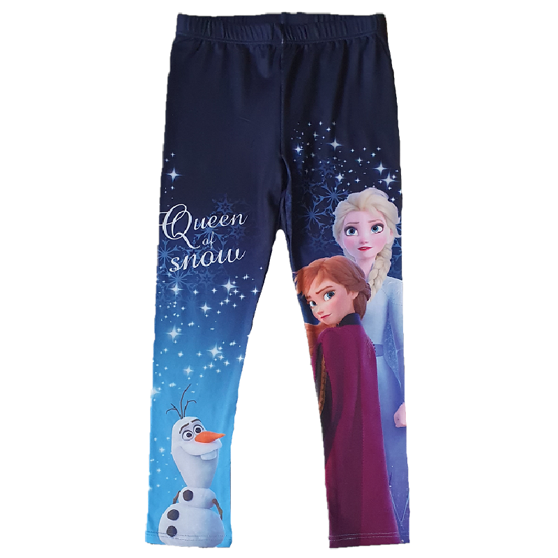 Frozen Leggings Girls Disney Frozen Leggings Age 3-8 Years Navy