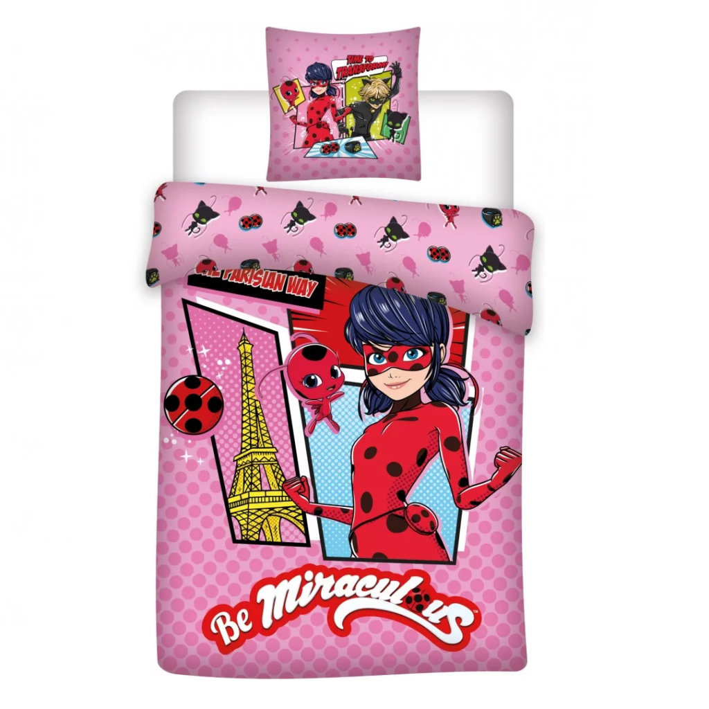 Miraculous Ladybug Duvet Cover & Pillow Set Cot Set 100 Cotton 100 x