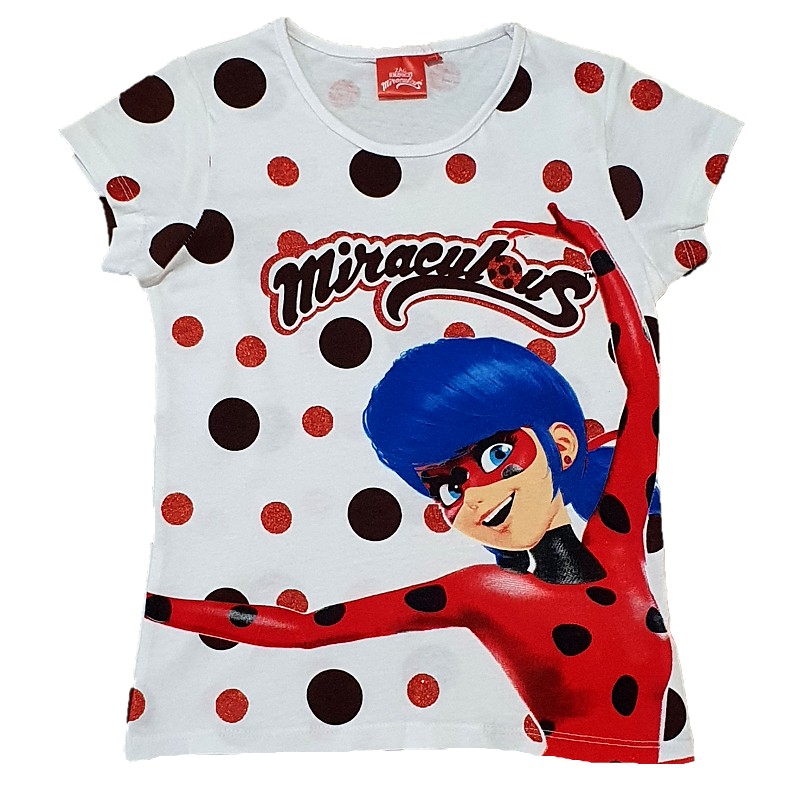 Miraculous Ladybug T-shirt Girls Ladybug Short Sleeve T-shirt Age 3-8 ...