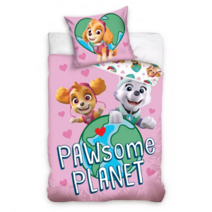 Paw Patrol Duvet Cover & Pillow Case Set Skye & Everest 100% Cotton Set 140 x 200 cm