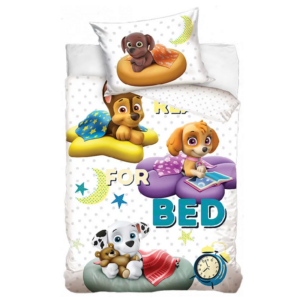 Paw Patrol Duvet Cover & Pillow Case Cot Duvet Set 100% Cotton 100 x 135 cm White