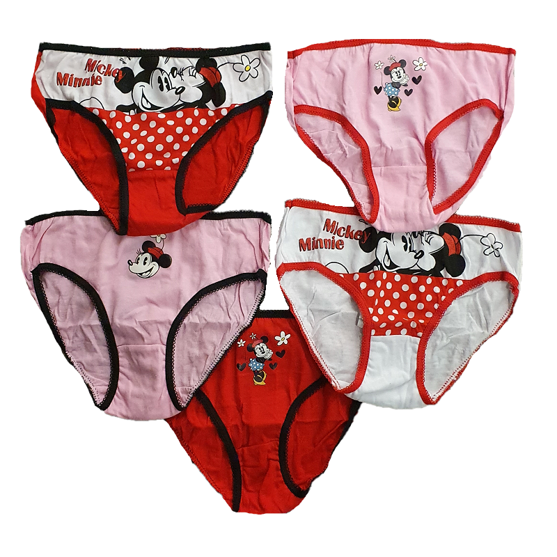 Minnie Mouse Briefs Girls Disney Minnie Mouse Underwear Brief 5 In A Pack  Age 2-8 Years - Online Character Shop