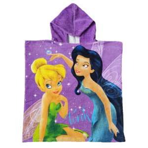 Tinkerbell Poncho Girls Disney Tinkerbell Poncho Towel 100% Cotton