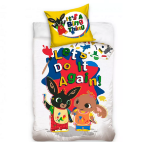 Bing Duvet Cover & Pillow Case Set 140 x 200 cm 100% Cotton White