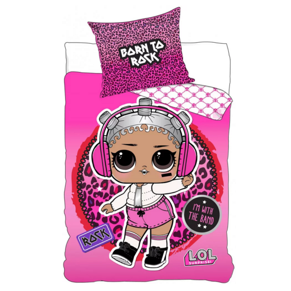 LOL Duvet Cover & Pillow Case Set 140 x 200 cm Girls LOL Duvet Set 100
