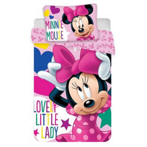 Minnie Mouse Duvet Cover & Pillow Set Disney Cot Set 100% Cotton 100 x 135 cm Little Lady