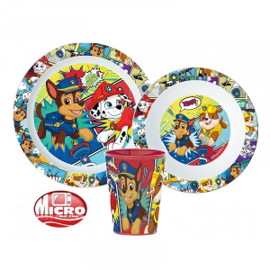 Paw Patrol Dinner Set Boys Paw Patrol 3 Piece Microwavable Dinner Set