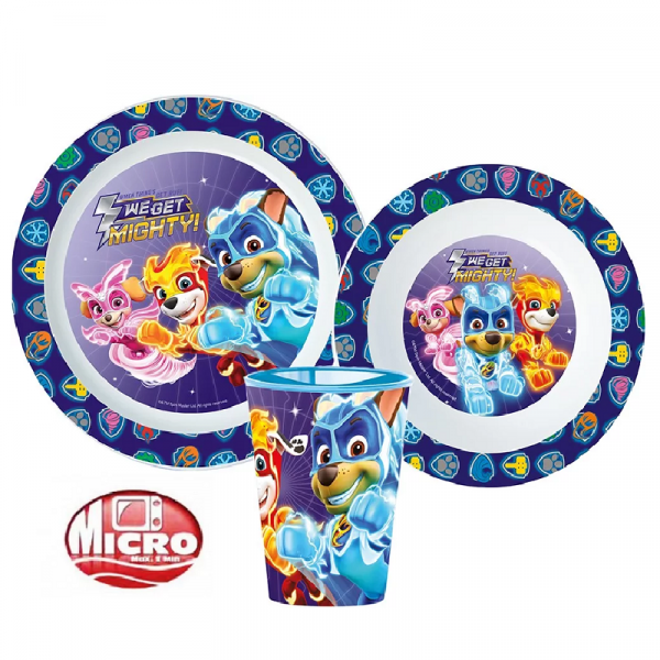 Paw Patrol Dinner Set Boys Paw Patrol 3 Piece Microwavable Dinner Set