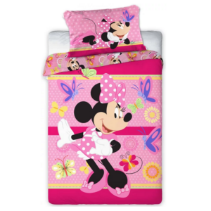 Minnie Mouse Duvet Cover & Pillow Set Disney Cot Set 100% Cotton 100 x 135 cm Pink