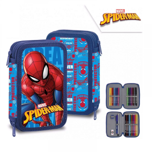 Spiderman Pencil Case Boys Spider-Man Filled Pencil Case 2 Layered Filled Case