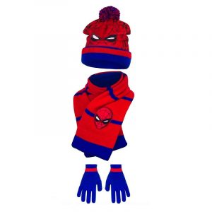 Spiderman Hat Gloves & Scarf Boys Spider-Man Winter Hat Set Age 3-6 Years