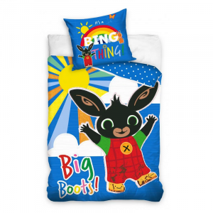 Bing Duvet Cover & Pillow Case Set 140 x 200 cm 100% Cotton Bing Thing Bedding Set