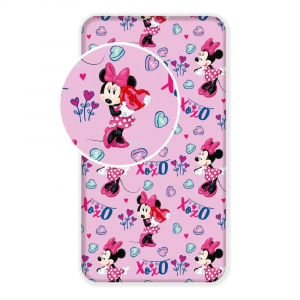 Minnie Mouse Fitted Sheet Girls Disney Minnie Mouse Fitted Sheet Size 90 x 200 cm Pink