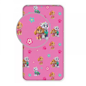 Paw Patrol Fitted Sheet Girls Paw Patrol Fitted Sheet Size 90 x 200 cm Pink