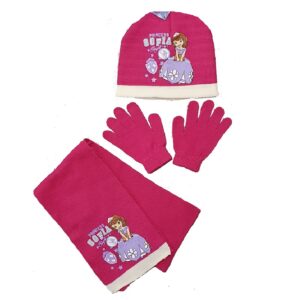 Sofia Hat Gloves & Scarf Girls Disney Sofia The First Winter 3 Piece Hat Set Age 3-8 Years